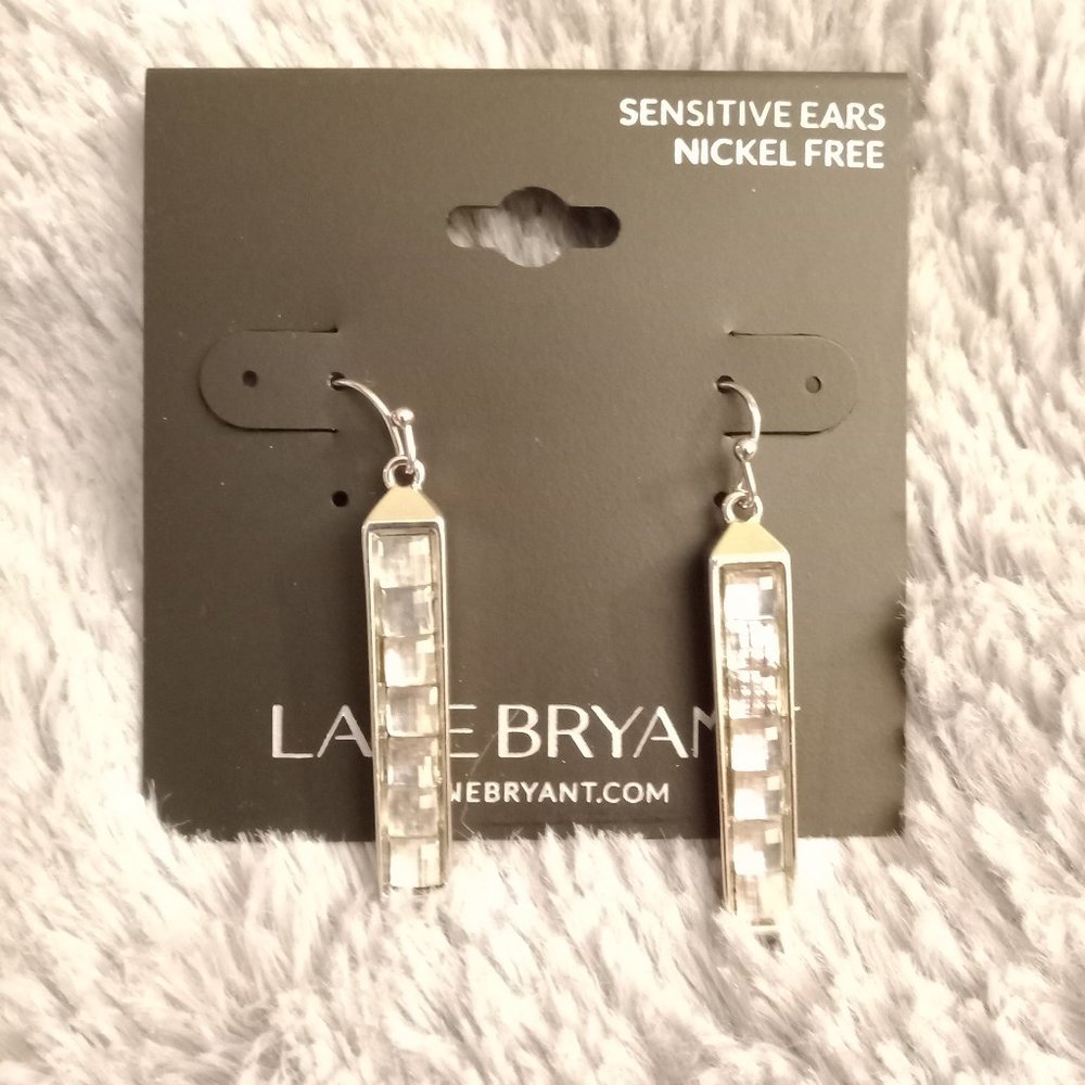 Lane Bryant Sparkling Bar Dangle Earrings